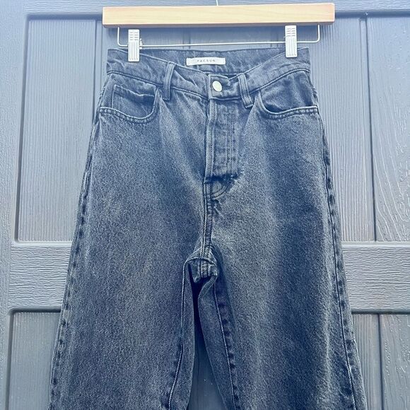 PacSun Eco Black High Waisted Straight Leg Jeans size 24 - Picture 4 of 5